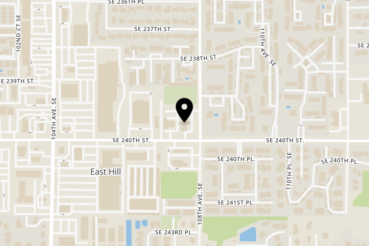 Map showing the location of Fil Cuisine Kent on 23843 108th Ave SE in Kent
